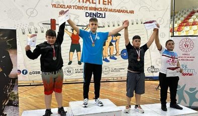Nevşehir Belediyesi gençlik ve Spor Kulübü haltercileri şampiyonaya damga vurdu